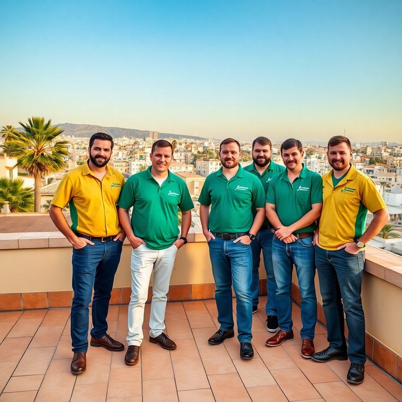 Equipo de Lumeniastro en un tejado de Palma